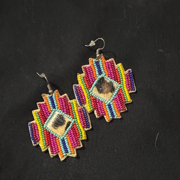 Colorful Beaded Earrings - Picture 1 of 1
